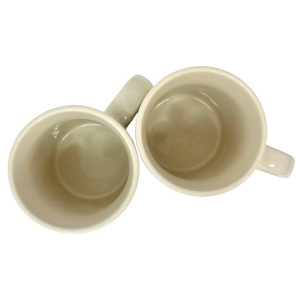 Cardinal Mug Rooster Red Checker Pattern Hand Painted Coffee Tea Cup Lot of Two - Picture 6 of 10